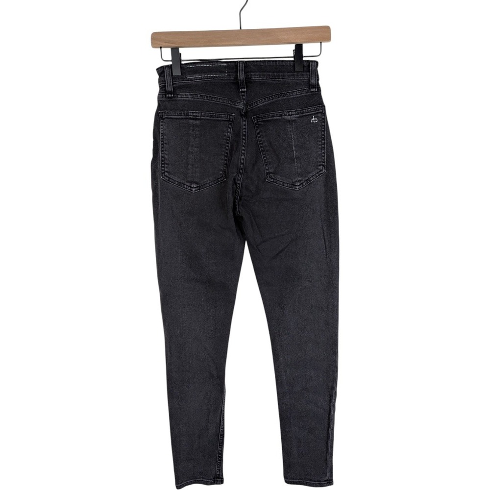 Rag Bone Jeans Nina Wythe High Rise Skinny‎ Charcoal Wash Size 25 - Picture 2 of 7